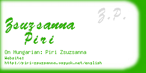 zsuzsanna piri business card
